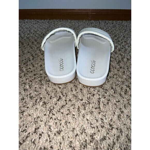 Ccocci white‎ slide sandals size 8 - Picture 3 of 5